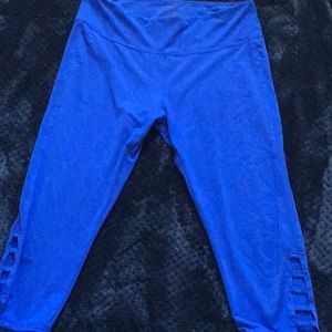 Blue yoga pants